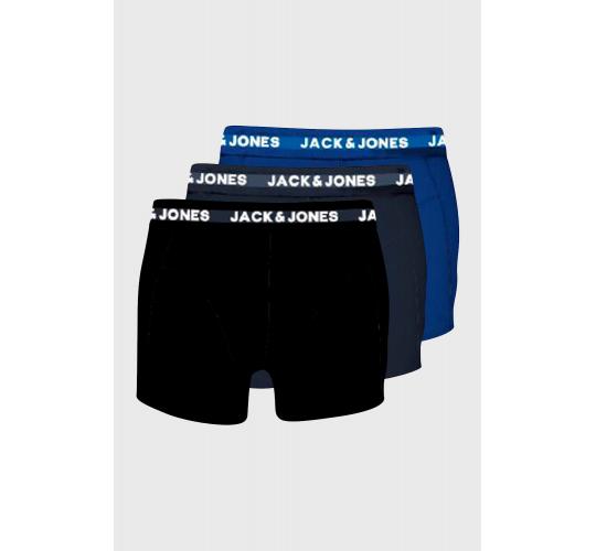 8 x Size Large  JACK & JONES 3 pack Designer logo boxer shorts in Black, Navy and Blue RRP £22.00 each   Ref A90/A89