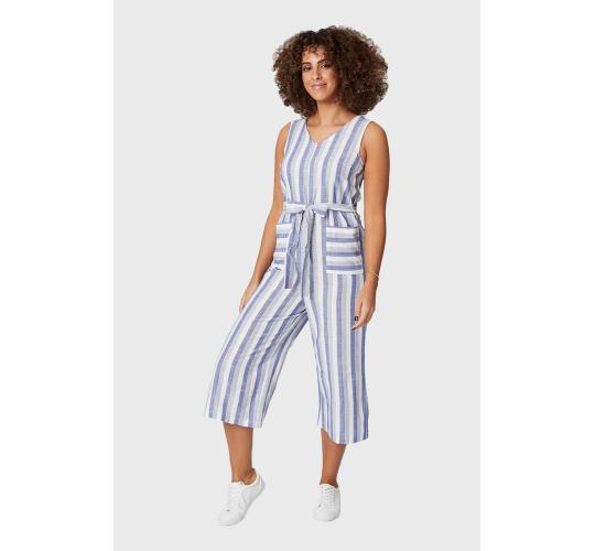 8 x New Designer Women's  Mix size STELLA MORGAN striped culottes tie waist linen jumpsuit RRP £39.99 each  Ref (A61) 