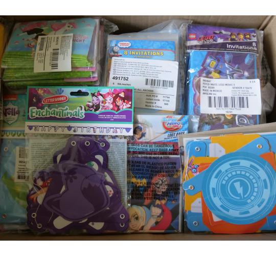 246 Kids party items Loot bags, Invitations, Banners etc
