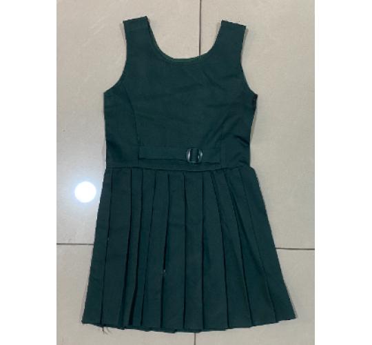 Job Lot of 10 Bottle Green Pinafores (Size 24) - School Uniform