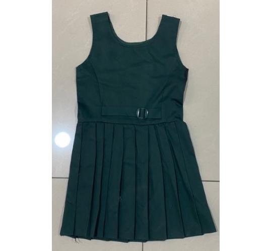 Job Lot of 10 Bottle Green Pinafores (Size 28) - School Uniform