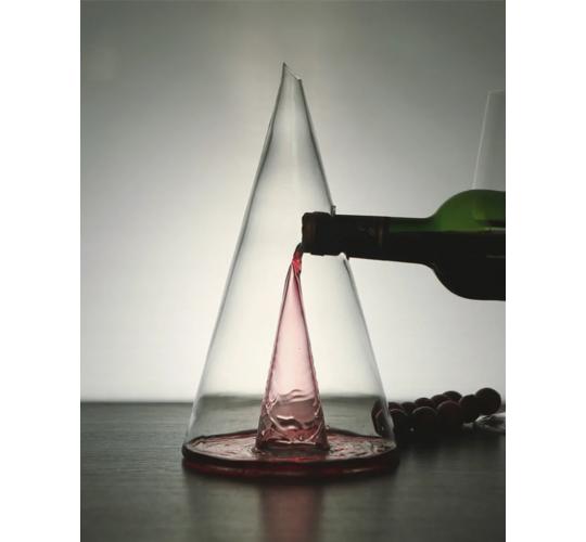 Handmade Glass Pyramid Decanter
