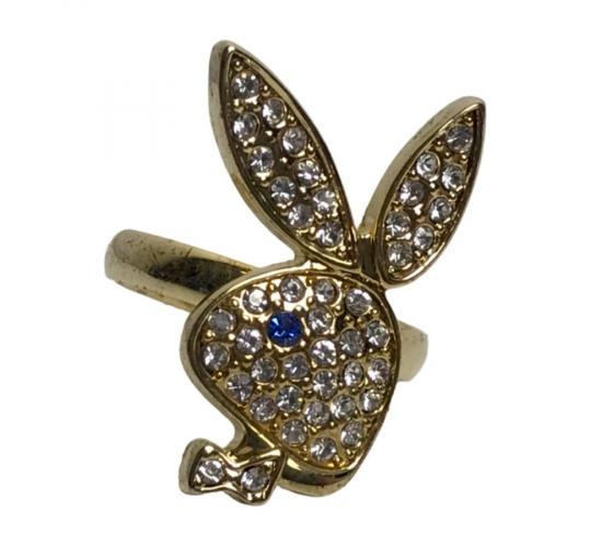 Wholesale Joblot of 50 Ladies Playboy Adjustable Gold Bunny Logo Rings