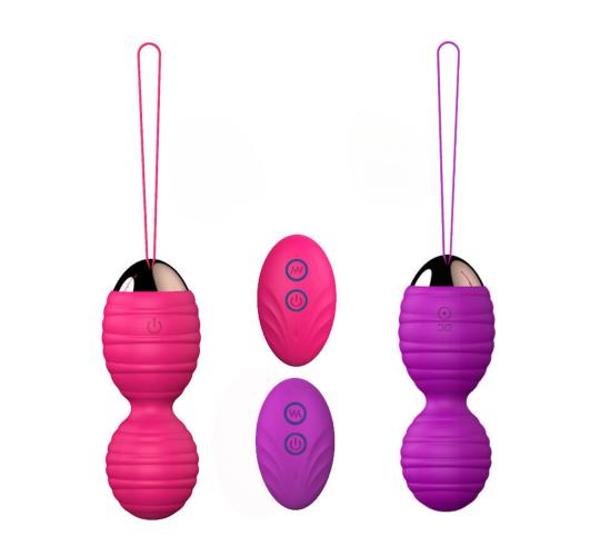 5pcs - MELO Kegel Balls Women Sex Toys Silicone Clitoral Massager Vibrator with Remote Control-Random Colour|GCAP185-Pink/Purple|UK seller