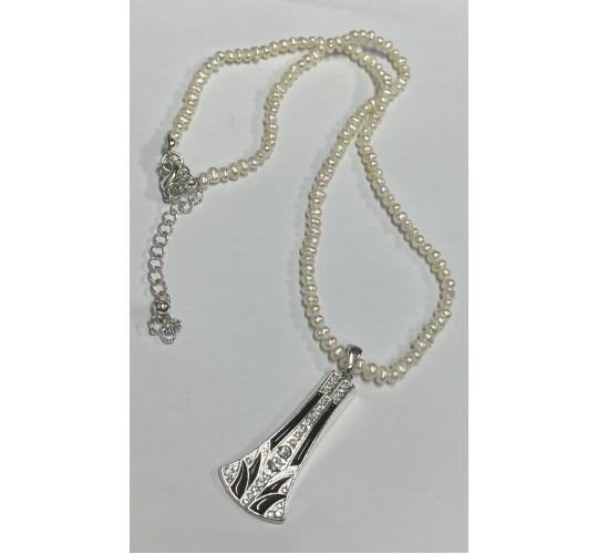 Pendants - Black Enamel & Crystal Pendants - Art Deco - Joblot of 13