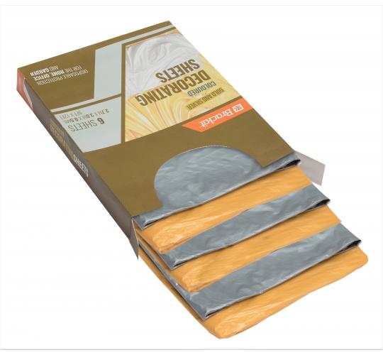 Premium Lightweight Disposable Gold & Silver Coloured Dust Sheets - 6-Pack 3.6m x 2.7m (12x9ft) - Polythene Dustproof Waterproof Sheets