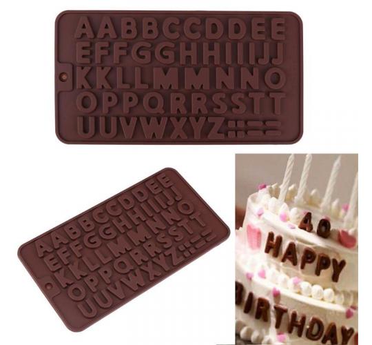 Wholesale Joblot of 305 Pcs--Albhabet Letters Silicone Mould Chocolate Fondant Jelly Ice Cube Mold Baking Kids Lolly Birthday Fun Kitchen Party Home 
