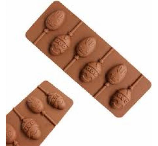 72 Pcs Easter Eggs Lolly Lolypot Silicone Mould Chocolate Fondant Jelly Ice Cube Mold Baking Jelly Kids Fun Activity Baking Home Cooking
