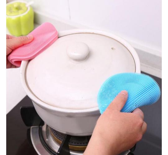 352 Small Size One Off Wholesale Lot Silicone Kitchen Dish Washing Brush Sponge Scrubber Pot Pan BBQ Cleaner