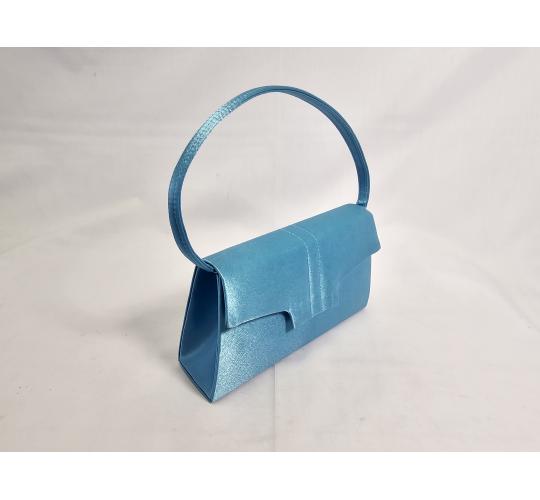 Ladies small handbag with handle, Satin Textile