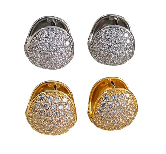 10pcs-Women Fashion Hoop Shinny Crystal Earrings-Random Colour|GCJ719-Gold/Silver|UK seller