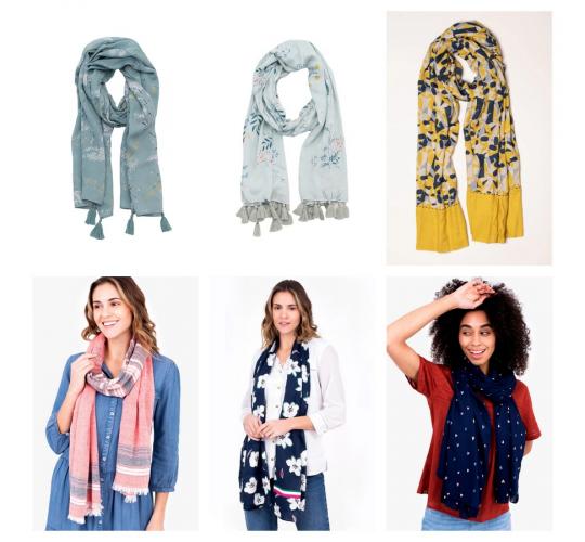 One Off Joblot of 25 Ladies Brakeburn Mixed Scarves - Many Styles!
