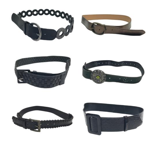 One Off Joblot of 18 Mixed Style Faux Leather Belts