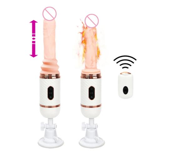 5pcs-Heated Telescopic Dildo Vibrator with Wireless Remote Control|GCAP193-5pcs|UK seller
