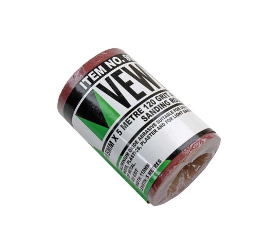 115MM X 5 METRE 120 GRIT ALUMINIUM OXIDE SANDING ROLL