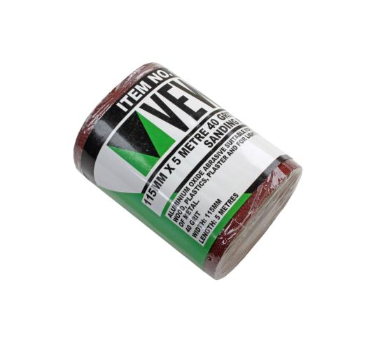 115MM X 5 METRE 40 GRIT ALUMINIUM OXIDE SANDING ROLL