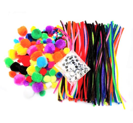 Pallet load of 700 x Arts and Crafts Kit | Including Pipe Cleaners, Pompoms and Googly Eyes | Various Sizes and Colours | Arts and Crafts for Kids | A