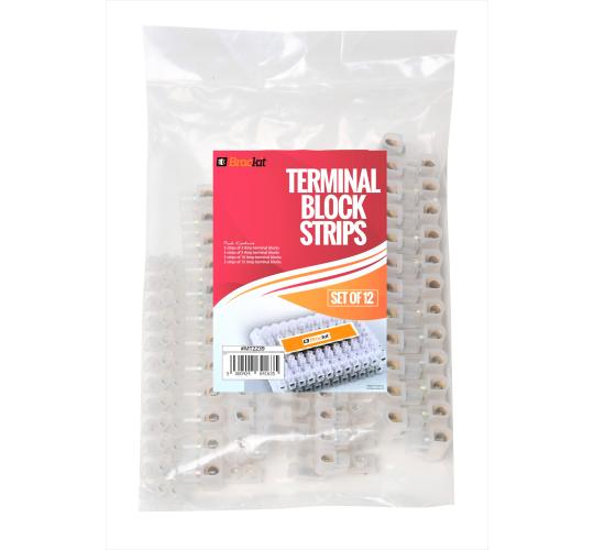 Pallet Load Job lot containing 1960 x Terminal Blocks Wire Connectors - Bulk Pack of 12 - Multi Size - Clear Electrical Terminal Blocks - 4 Sizes (3A/