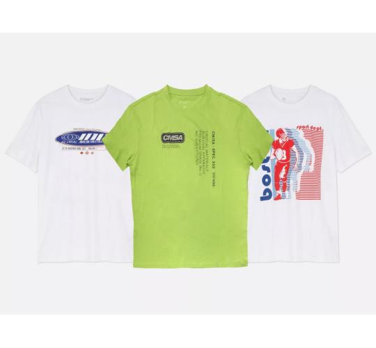 One Off Joblot of 8 Men's Mixed Ex-Chainstore T-Shirts - 3 Styles