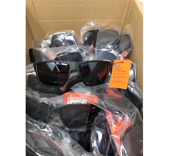Wholesale Job Lot of 25 x Active Sports Sunglasses – Black & Red Arms - Ex-chain Store stock (Model 120J)