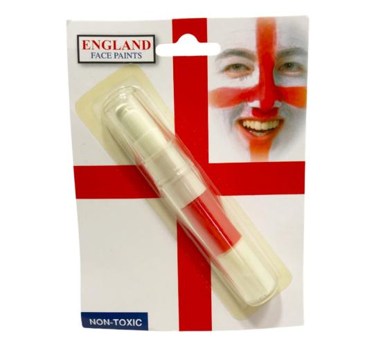 One Off Joblot of 130 Dizzee England Face Paint Red & White Pen - Non-Toxic