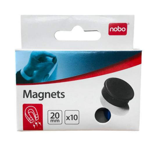 One Off Joblot of 299 Nobo Blue 20mm Magnets (Pack of 10)