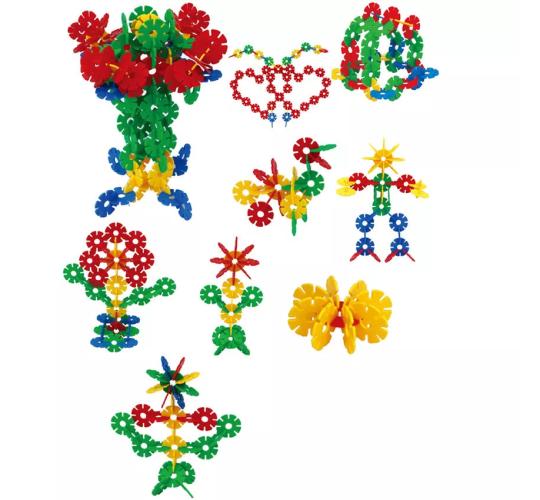 50x Connecta Flower Game Construction Shaped Piece Slot Colourful 400 PCS