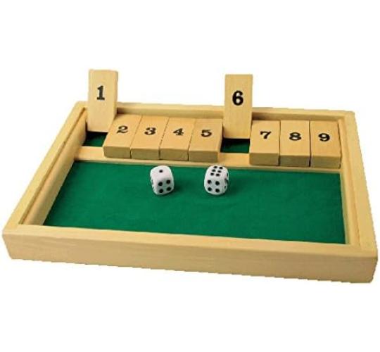 100x Classic Wood Shut The Box Game