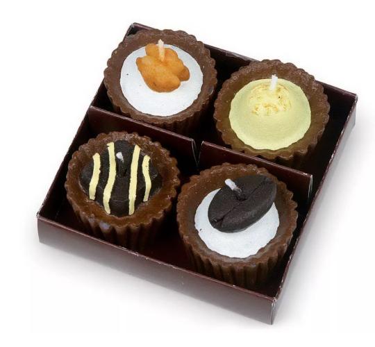 25x Candles Chocolates Set of 4 Aomatice 