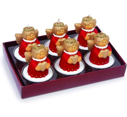 20x Holiday Festive Tealight Angels Candle Light Set (Each Set Has 6 Tealights Inside)