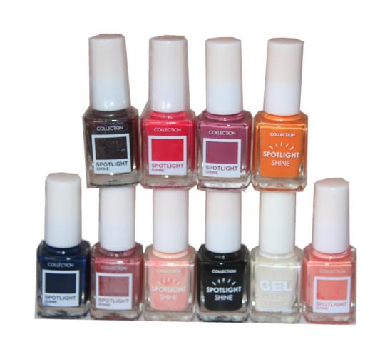 100 x Collection Spotlight Shine & 2 Step Solar Nail Polish | 18+ shades RP £320