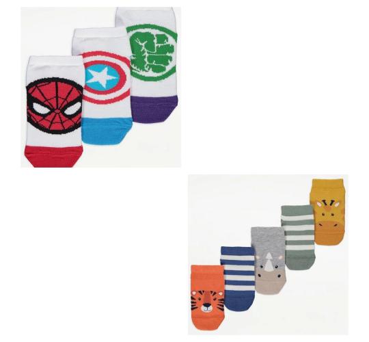 One Off Joblot of 6 Boy's Ex-Chainstore Mixed Trainer Liner Socks - 3Pk & 5Pk