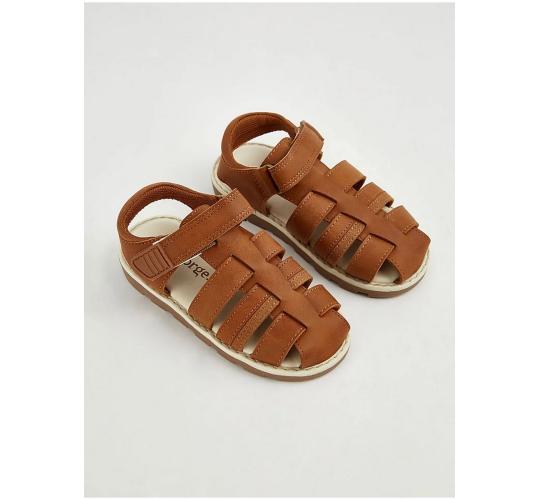 One Off Joblot of 7 Boy's Ex-Chainstore Tan Fisherman Sandals