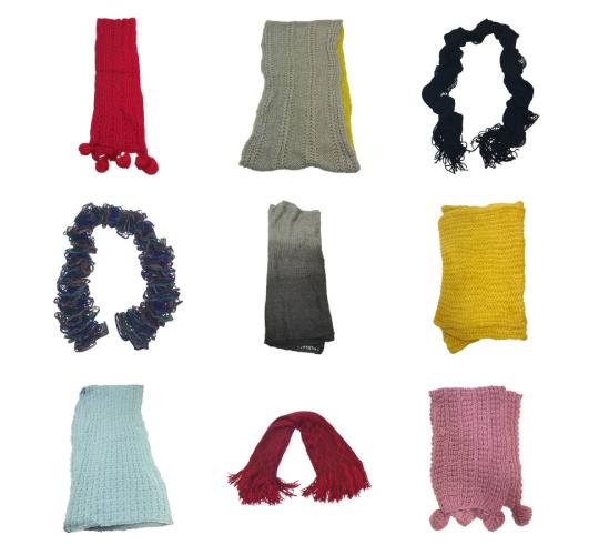 One Off Joblot of 120 Mixed Coloured & Style Scarves