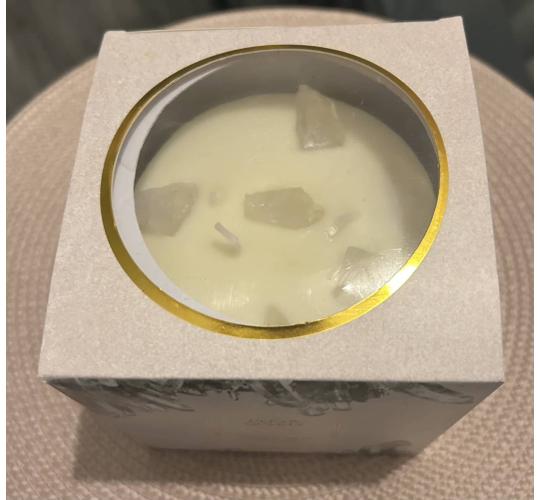 Clear Quartz Candle 12x12cm