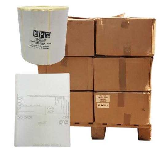 Pallet of 559 Mixed Thermal Transfer Label Rolls - 105/110mm x 140mm