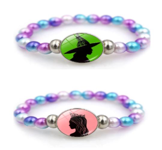 20pcs-Wicked Witch Inspired Elphaba & Glinda Friendship Beaded Bracelets-Rainbow|GCJ750BR-Rainbow|UK SELLER