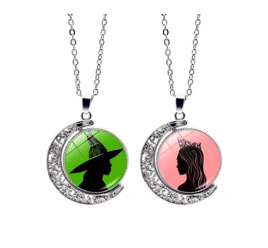 20pcs-Wicked Witch Inspired Elphaba Glinda Friendship Stainless Steel Spinning Necklace|GCJ750NK-Spin|UK SELLER