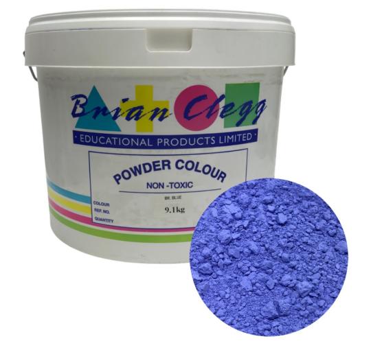 One Off Job Lot of 5 Brian Clegg Powder Paint - Bright Blue, 9.1KG