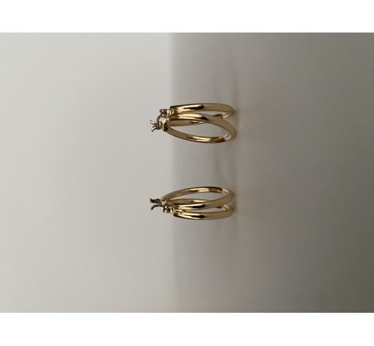 18k Gold Plated Double Hoop Earrings