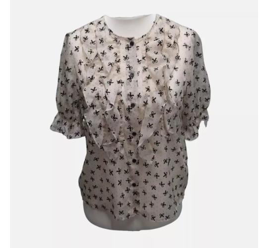 Ex store Top Polka Summer Short Sleeve Blouse x 9 - JOBLOT