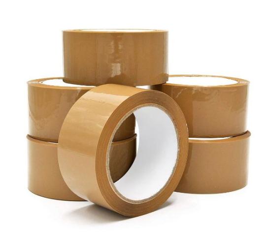 Brown Packing Tape 48mm x 60 Meters Jumbo Rolls -  Pack of 6 - 45 micron strong heavy duty