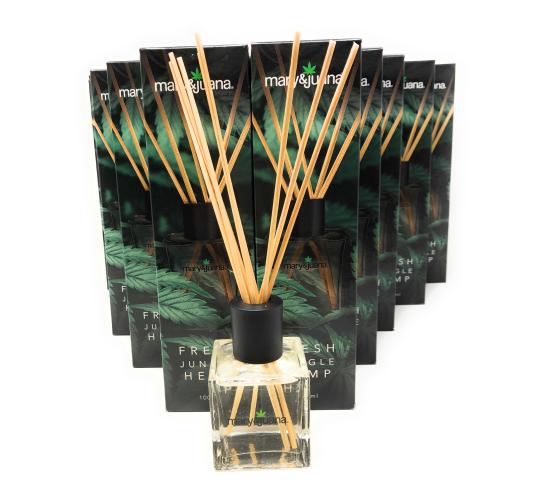Wholesale Job Lot of 20 x Mary & Juana Fresh Jungle Hemp Diffusers 100ml Aroma