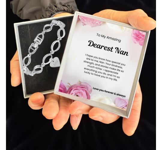 10 Sets-Infinity Bracelet for Nan with To My Nan Messsage-Gold and Silver|GSVB061-Nan-To My Nan MSG|UK SELLER