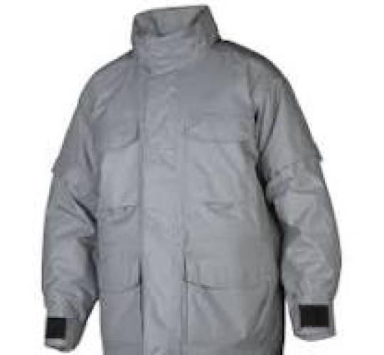 5 x Projob slate grey hooded parka jackets Size L