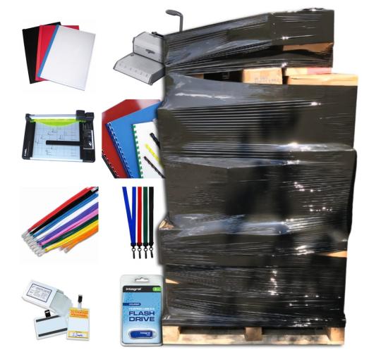 Pallets of 3,639 Boxes & Units of Office Stationery Stock