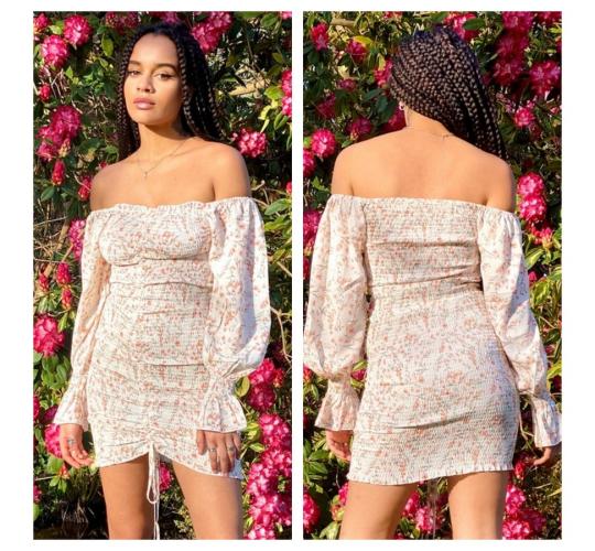 One Off Job Lot of 27 Brown Sugar Wear White & Orange Floral Dress