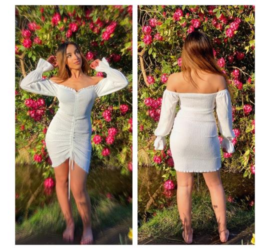 One Off Job Lot of 26 Brown Sugar Wear White Ruched Dress