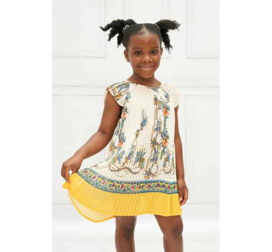 Wholesale Job Lot of 10 Kokovee Yellow Floral Print Pleated Dress