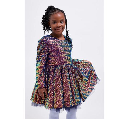 Wholesale Job Lot of 10 Kokovee Multi-Colour Sequin Triple Layer Dress